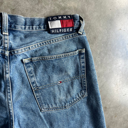 Y2K Tommy Hilfiger Logo Patch Jorts