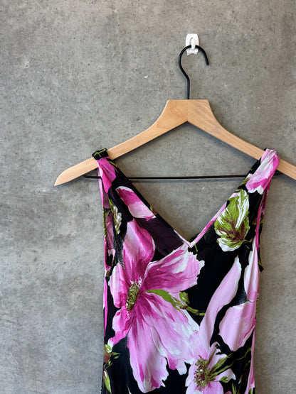 Women’s Pink Cowl Neck Fairy Core Maxi Dress