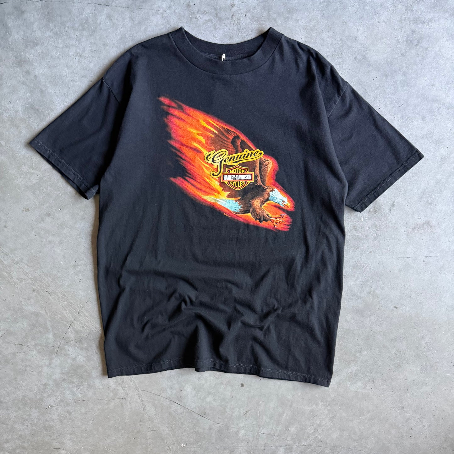 Vintage Chicago Harley Davidson Swooping Fire Eagle Tee