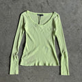 Women’s Fox Lime Green Fitted Henley