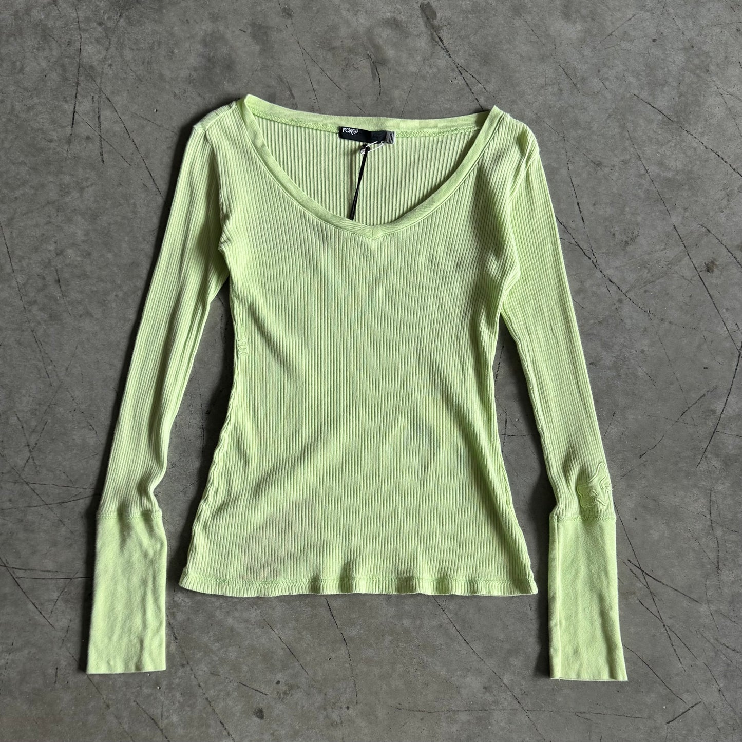 Women’s Fox Lime Green Fitted Henley