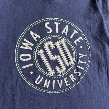 Vintage Iowa State Navy & Green Crest Logo Tee