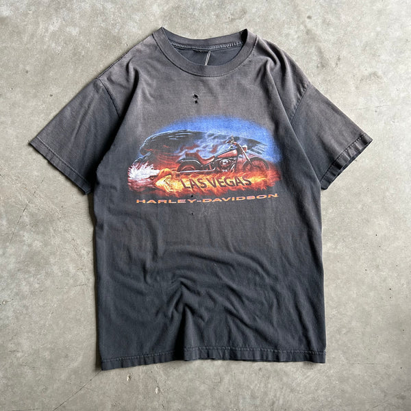 Vintage Harley Davidson Las Vegas Fader Flame Eagle T Shirt