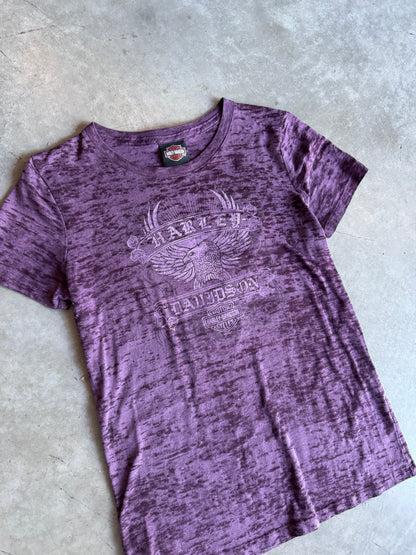 Women’s Harley Davidson Purple Acid Wash T Shirt