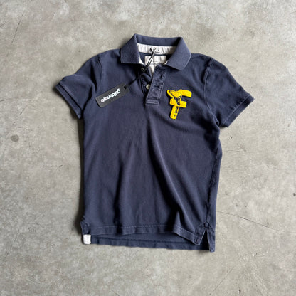 Women’s Y2K Abercrombie & Fitch Navy Blue Polo w/ Track Crest