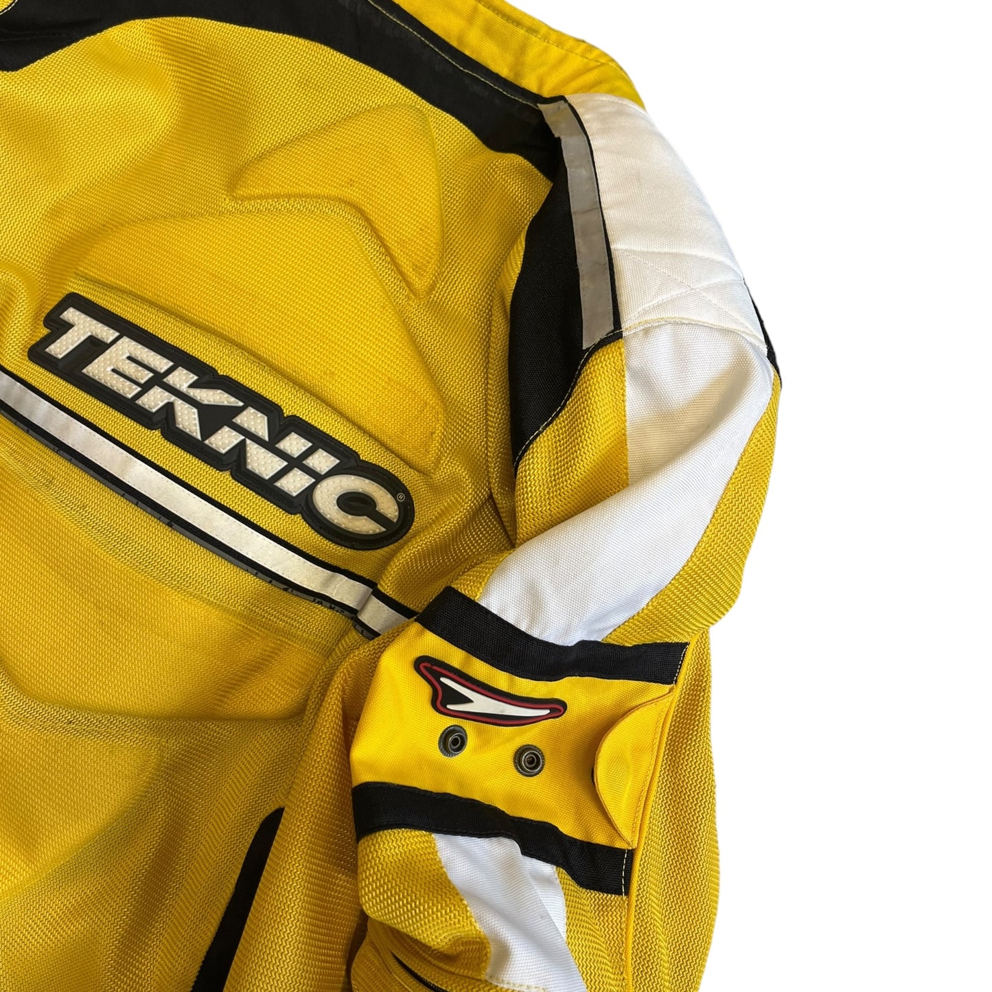 Teknic Padded Yellow White Motorcycle Jacket