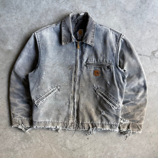 Vintage Thrashed Carhartt ‘J97 PTL’ Petrol Detroit Jacket