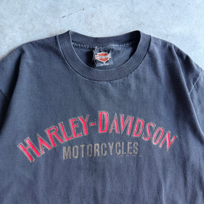 Vintage J&L Harley Davidson Sioux Falls Spell-Out Tee