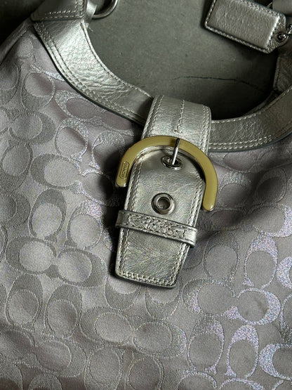 2011 Coach F18909 Soho Hobo Bag In Gray/Silver