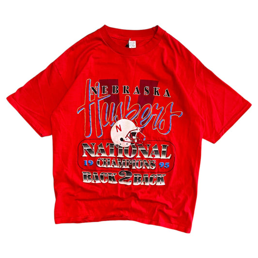 Vintage Nebraska Cornhuskers 95 National Champions T Shirt