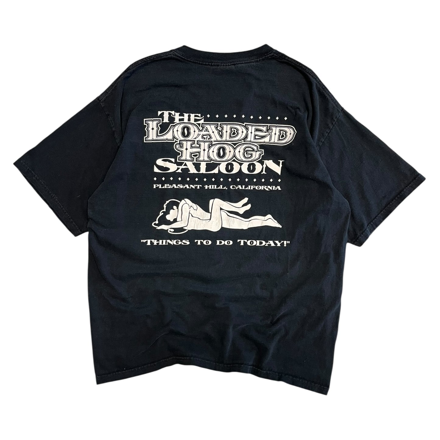 Vintage Loaded Hog Saloon California Biker Tee