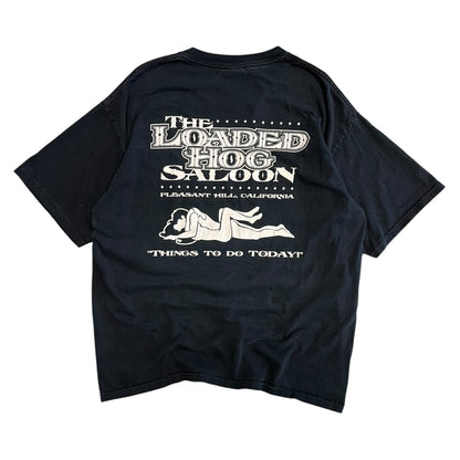Vintage Loaded Hog Saloon California Biker Tee