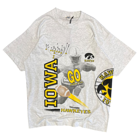 Vintage Iowa Football All Over Print Tee