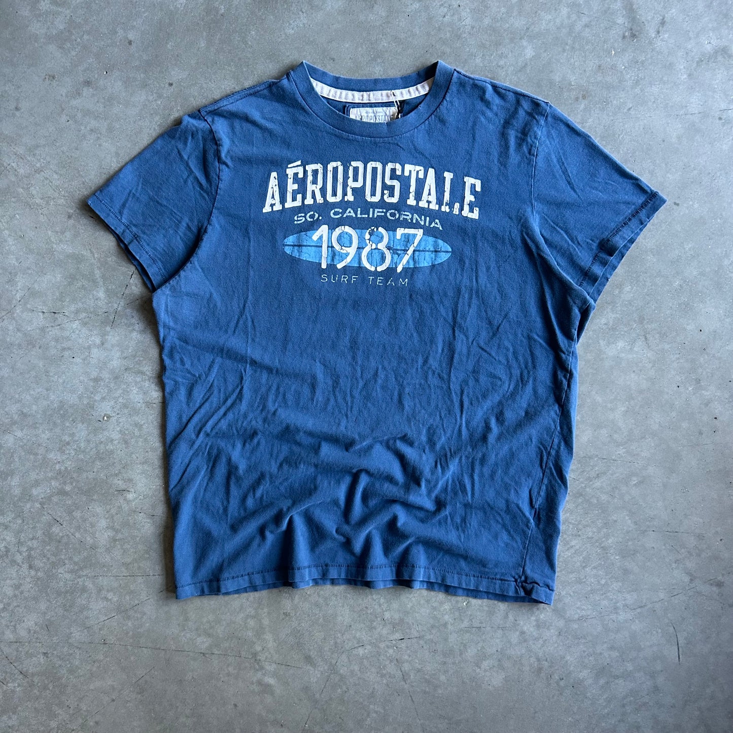 Y2K Aeropostale So Cal 1987 Surf Team Blue Tee