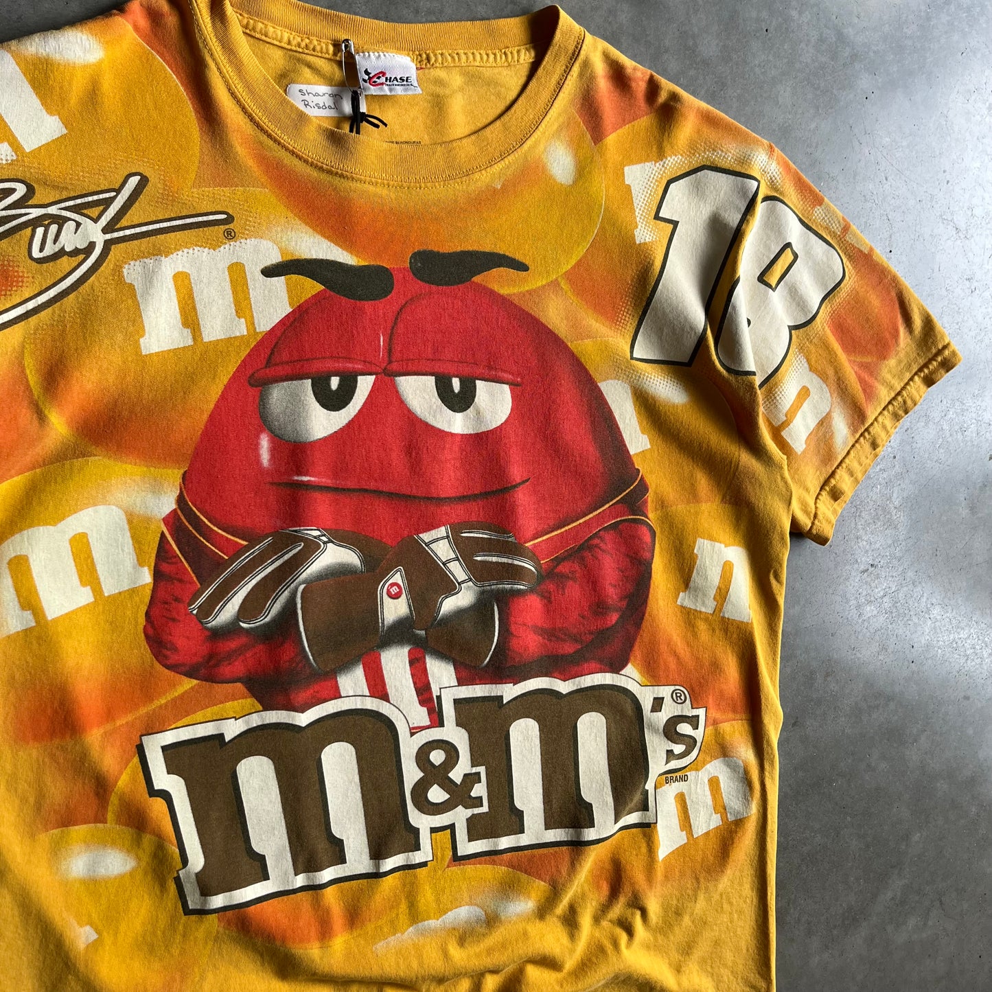 Y2K Kyle Busch NASCAR M&M’s AOP Yellow Tee