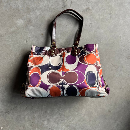 Coach Ashley Scarf Print Satchel Bag Purse Handbag