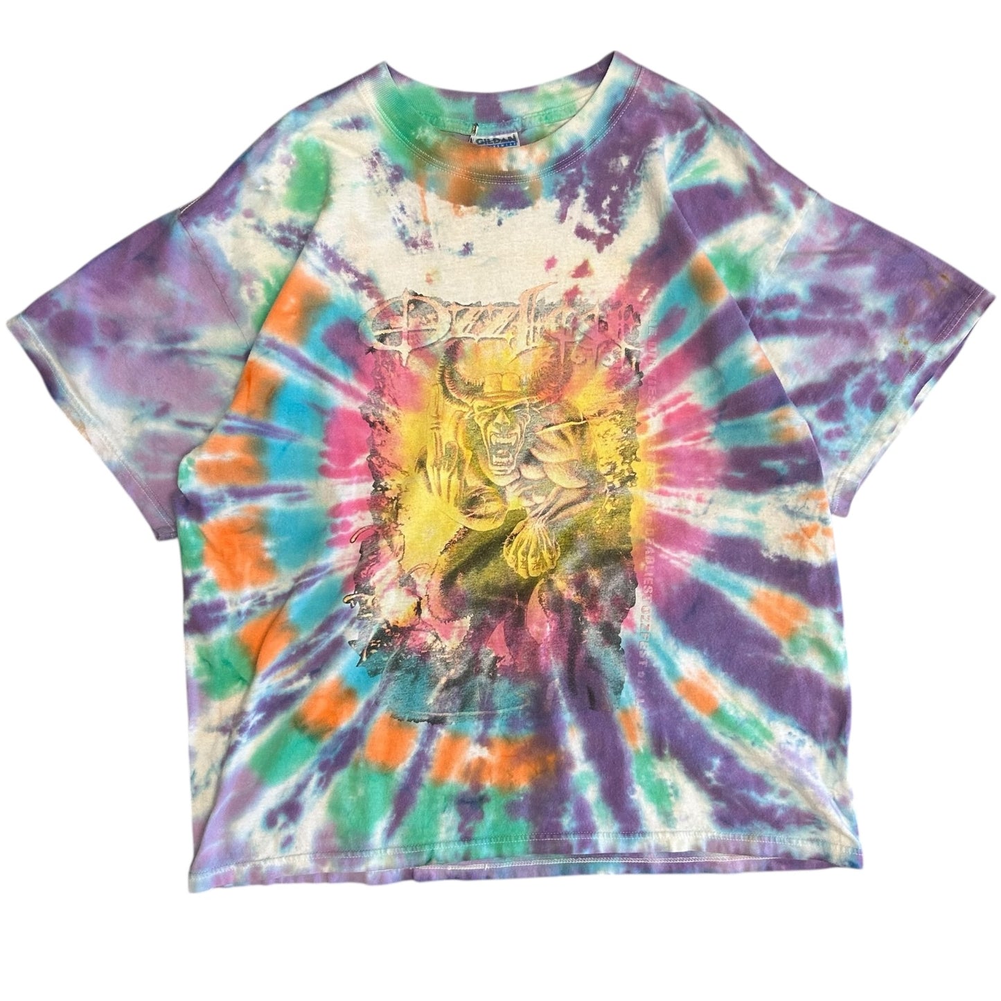 Vintage OzzFest 2001 Faded Tie Dye T Shirt
