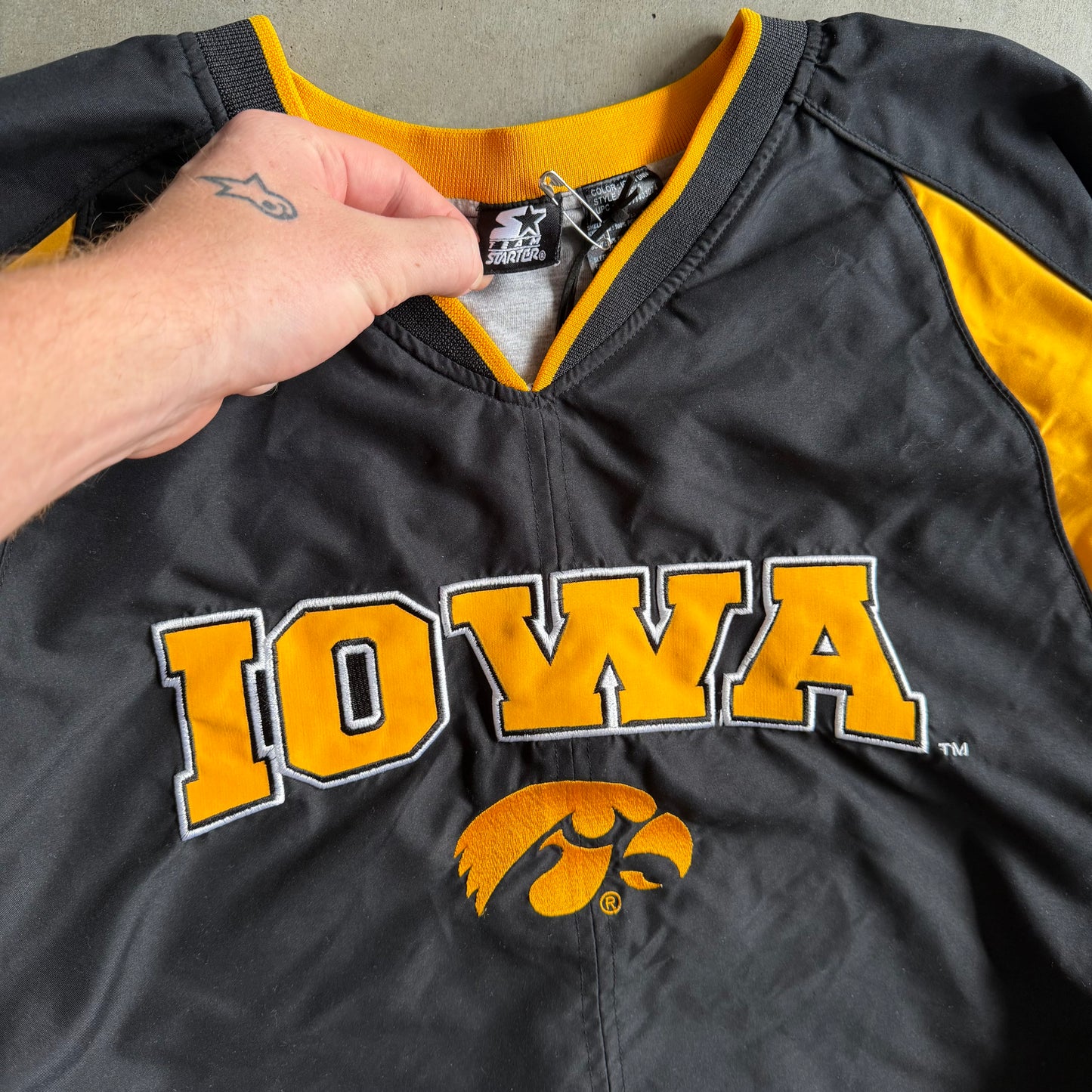 Y2K Iowa Hawkeyes Multi-Panel Insulated Windbreaker
