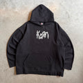 Vintage 2001 Giant Korn Glow In The Dark Skull Logo Hoodie