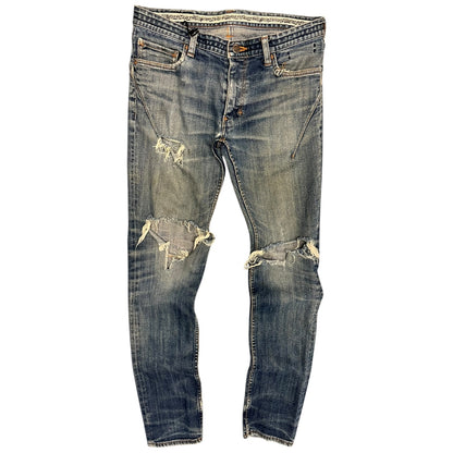 Number (N)ine Heavy Distressed Lightwash Denim