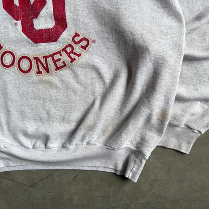 Vintage Oklahoma Sooners Spell-Out Gray Sweatshirt