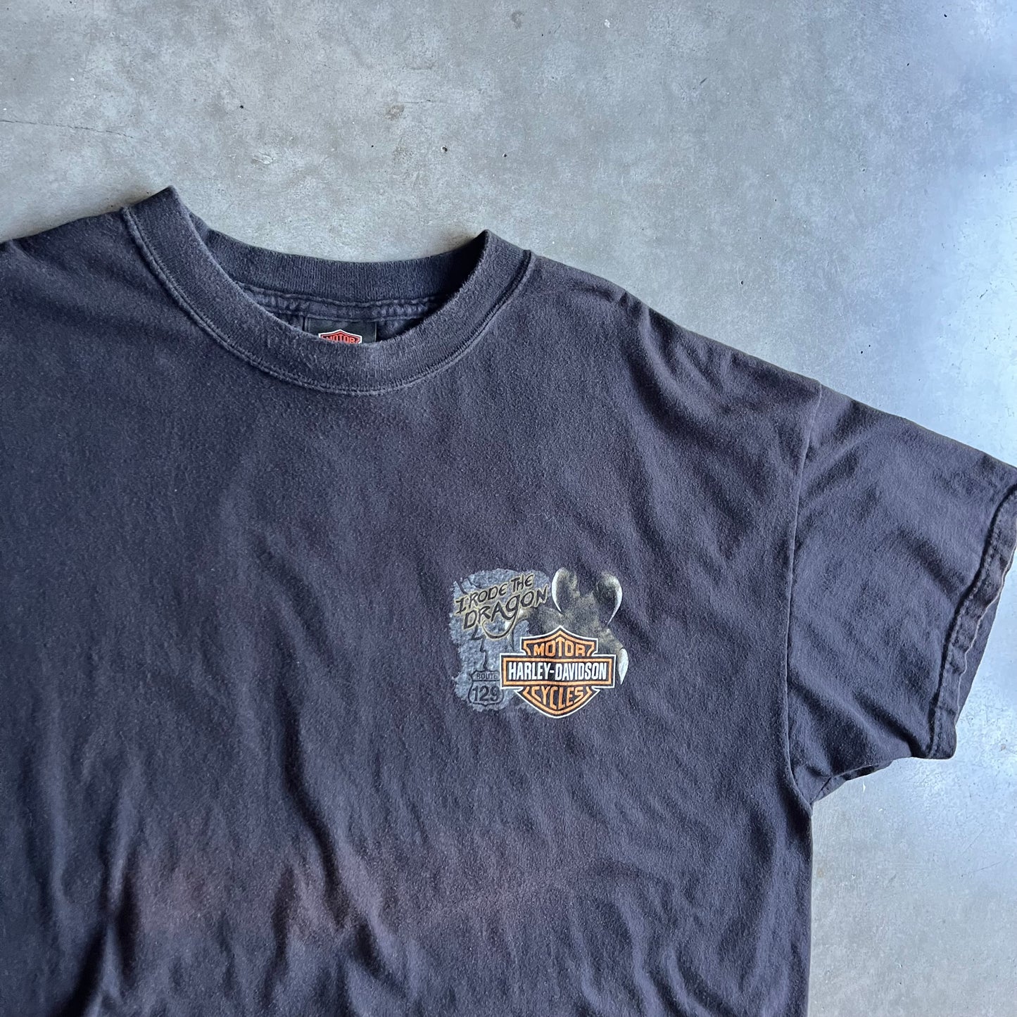 Y2K Harley Davidson Route 129 “I Rode The Dragon” Tee