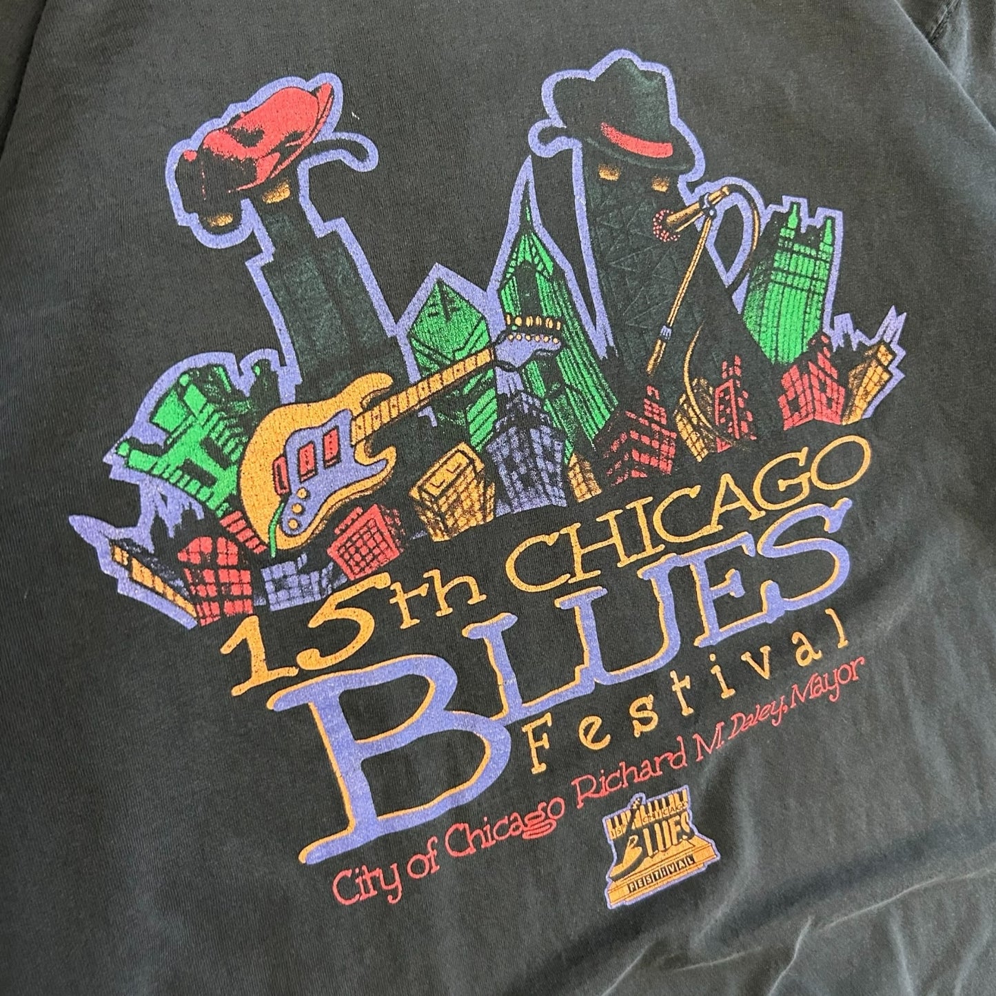 Vintage 15th Chicago Blues Festival Tee