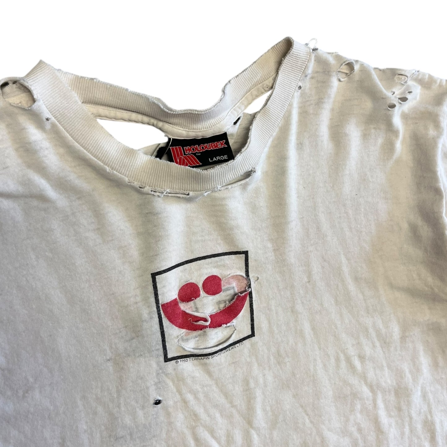 Vintage Summerfest Smiley Face Mega Distressed Thrashed Tee
