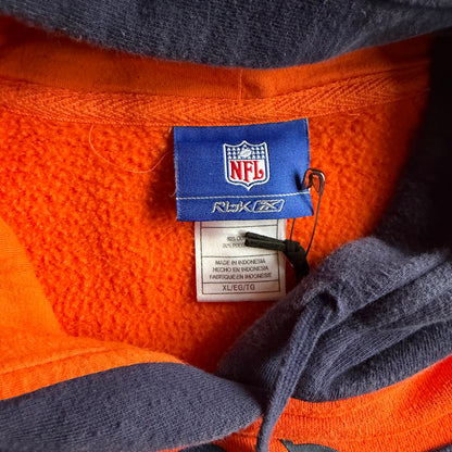 Y2K Denver Broncos Orange & Navy Cut & Sew Hoodie