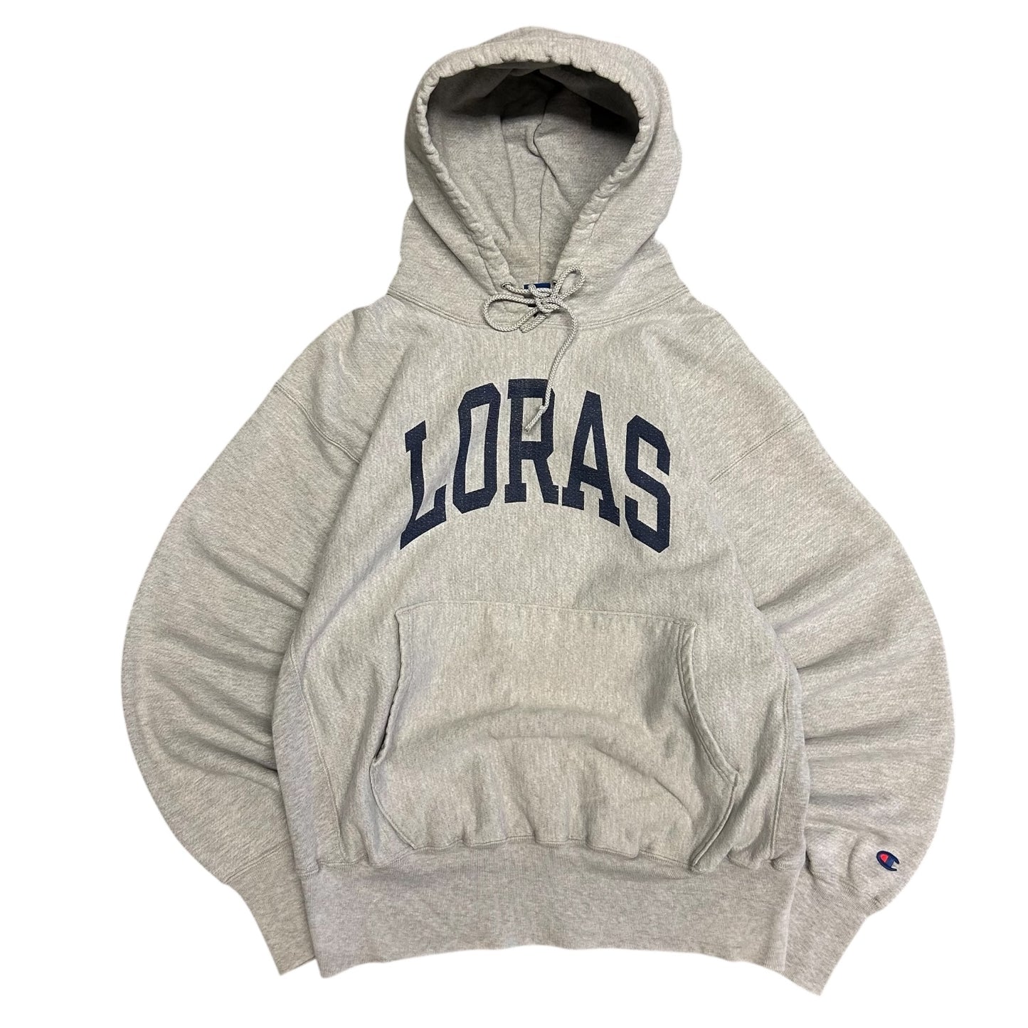 Vintage Loras College Grey Champion Hoodie