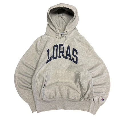 Vintage Loras College Grey Champion Hoodie