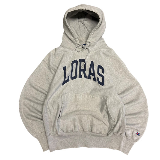 Vintage Loras College Grey Champion Hoodie