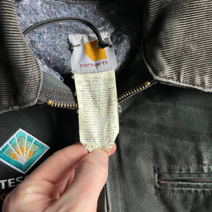 Vintage Black Blanket Lined Detroit Jacket