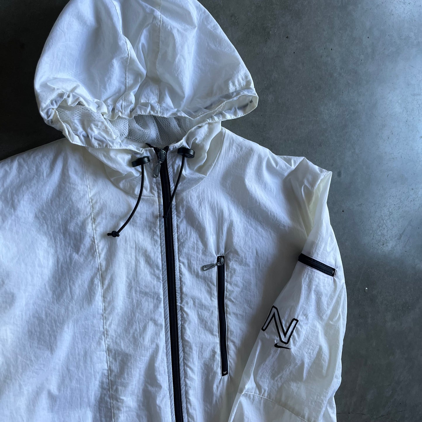 Vintage Nike White Full Zip Anorak