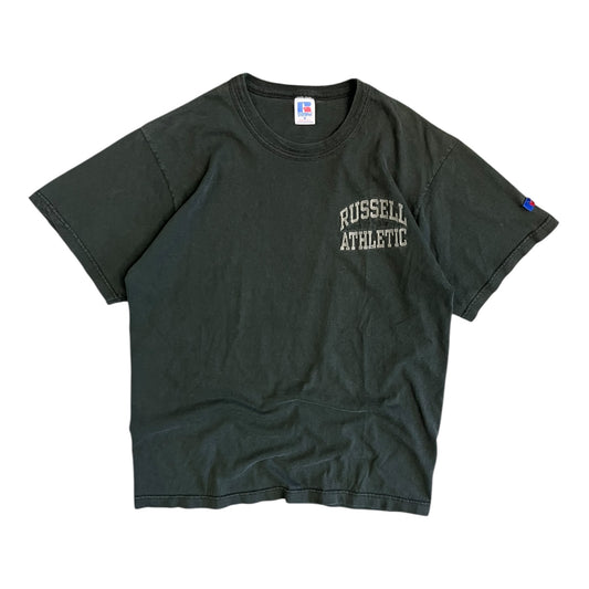 Vintage Russell Athletics Spell Out Black T Shirt