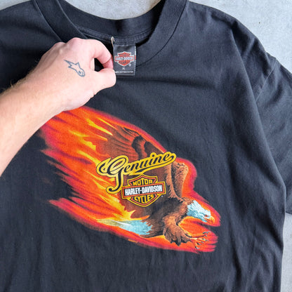 Vintage Chicago Harley Davidson Swooping Fire Eagle Tee