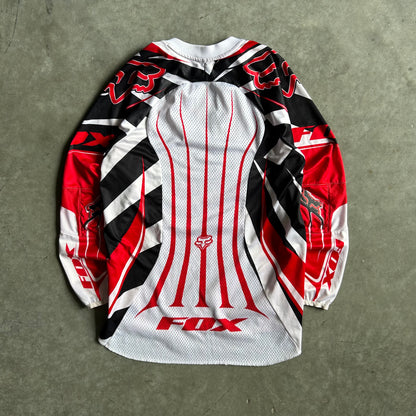 Y2K Fox Black Red White Blitz Moto Jersey
