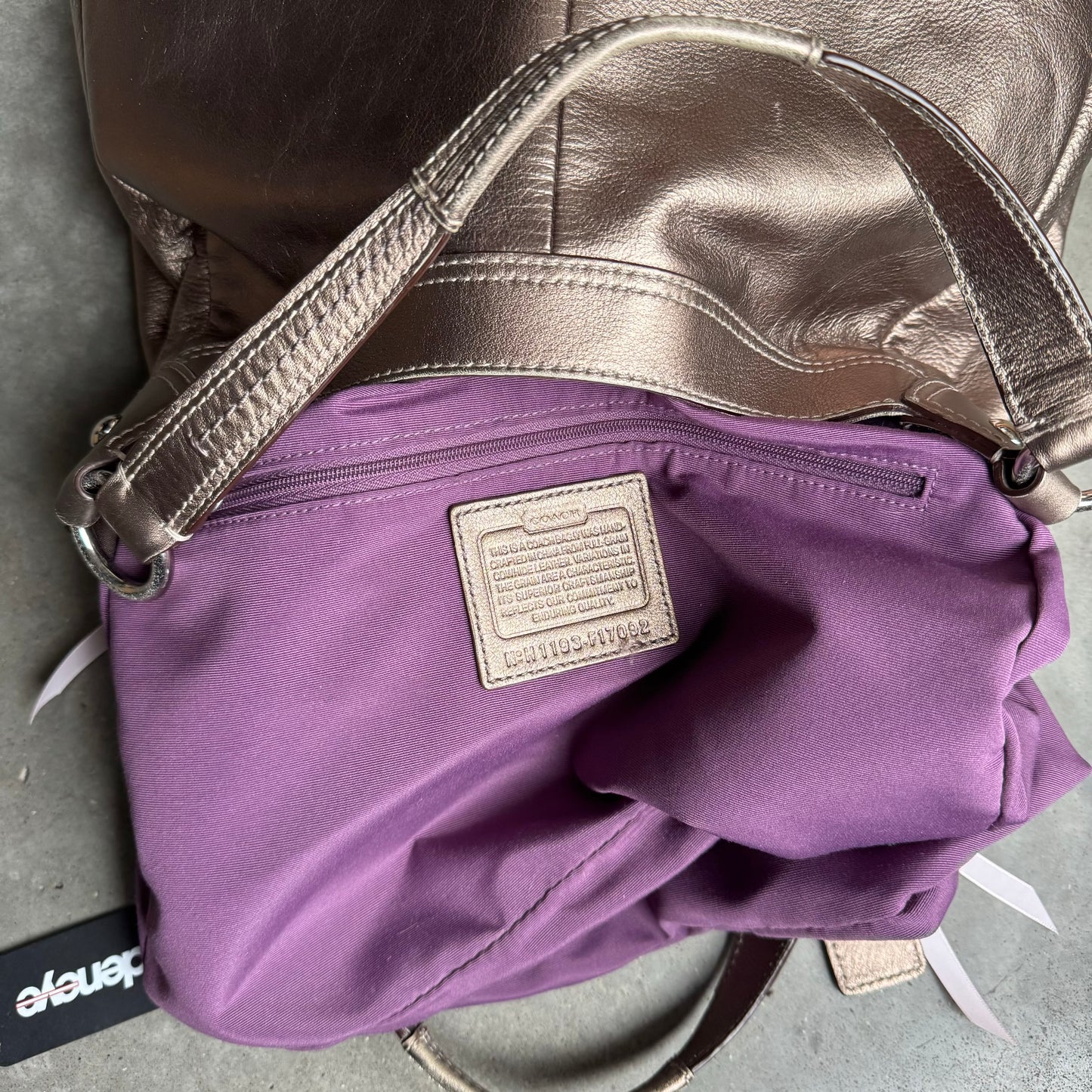 Y2K Coach SoHo Hobo Bag In Metallic Bronze