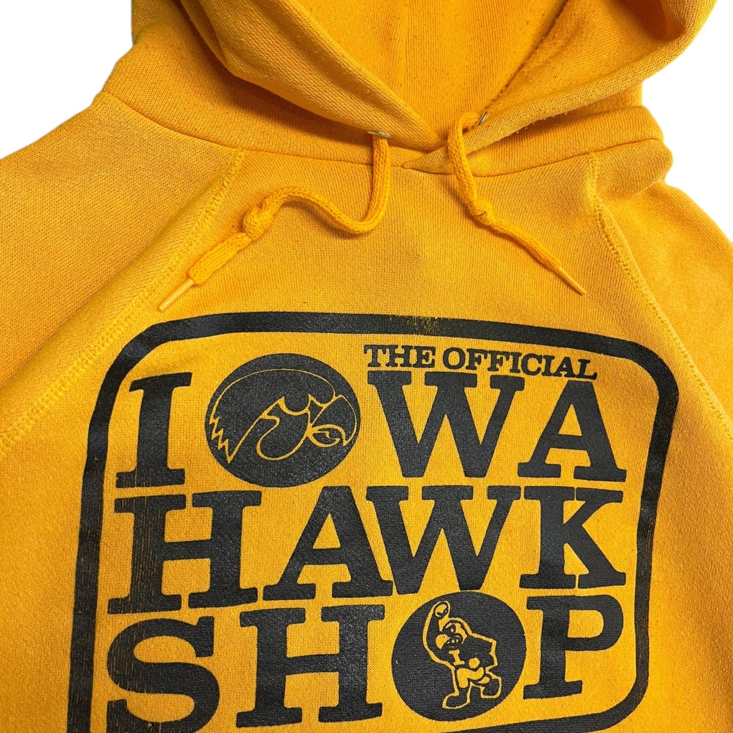 Vintage Iowa Hawkeyes Hawk Shop Raglan Cut Hoodie