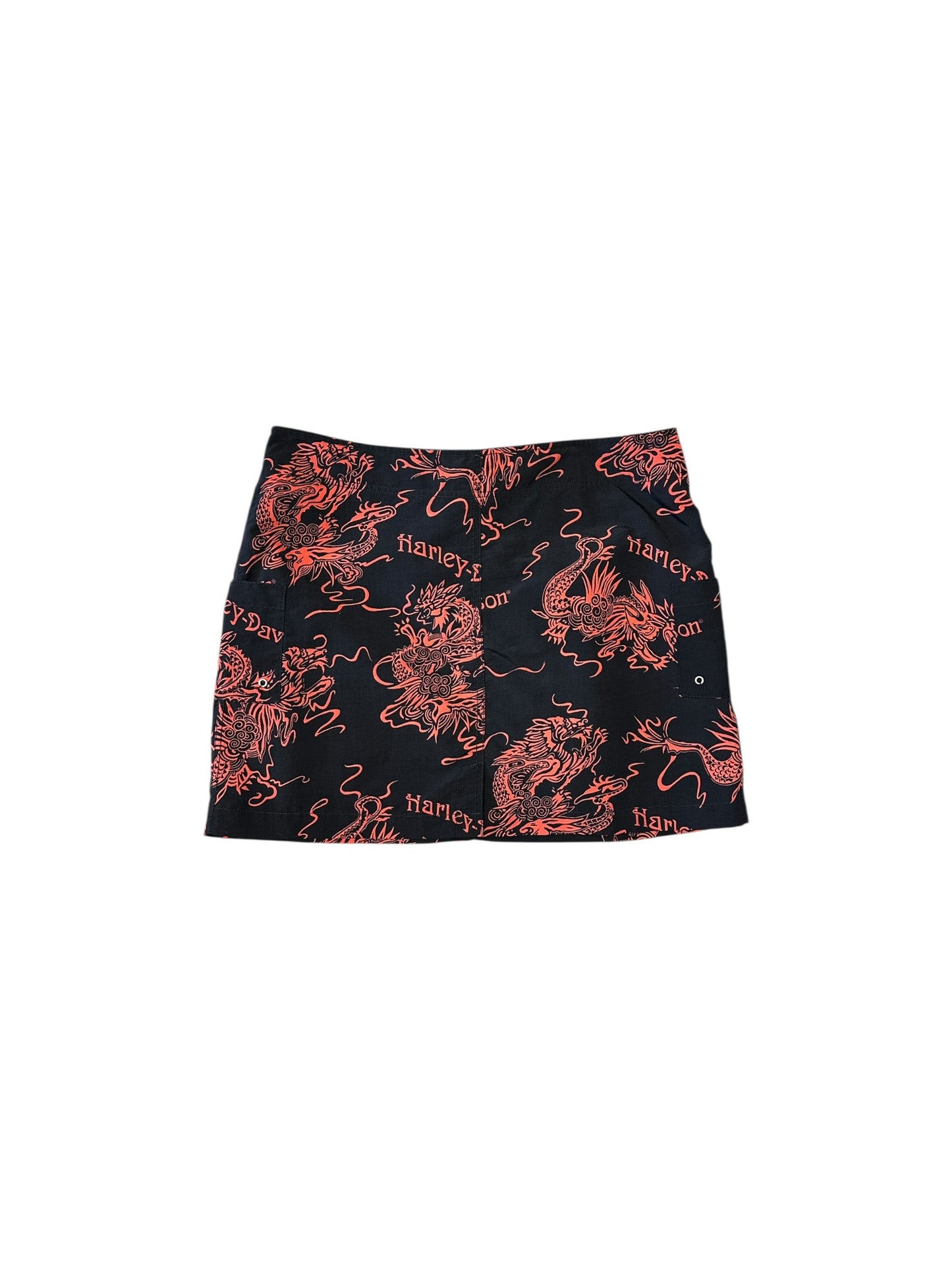 Women’s Y2K Harley Davidson Dragon Cargo Mini Skirt
