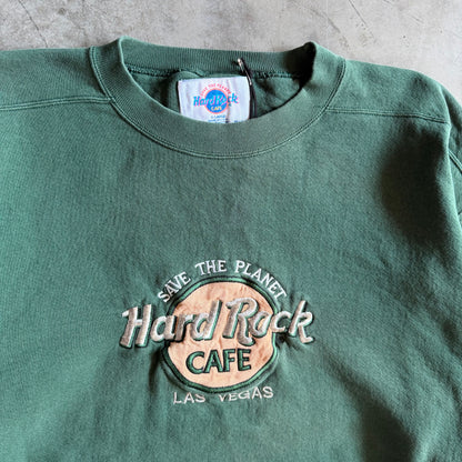 Y2K Hard Rock Cafe Las Vegas Location Green Sweatshirt