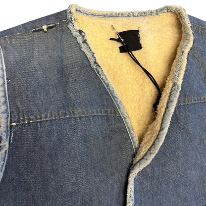 Vintage 60s Sears Robucks Sherpa Lined Demin Vest