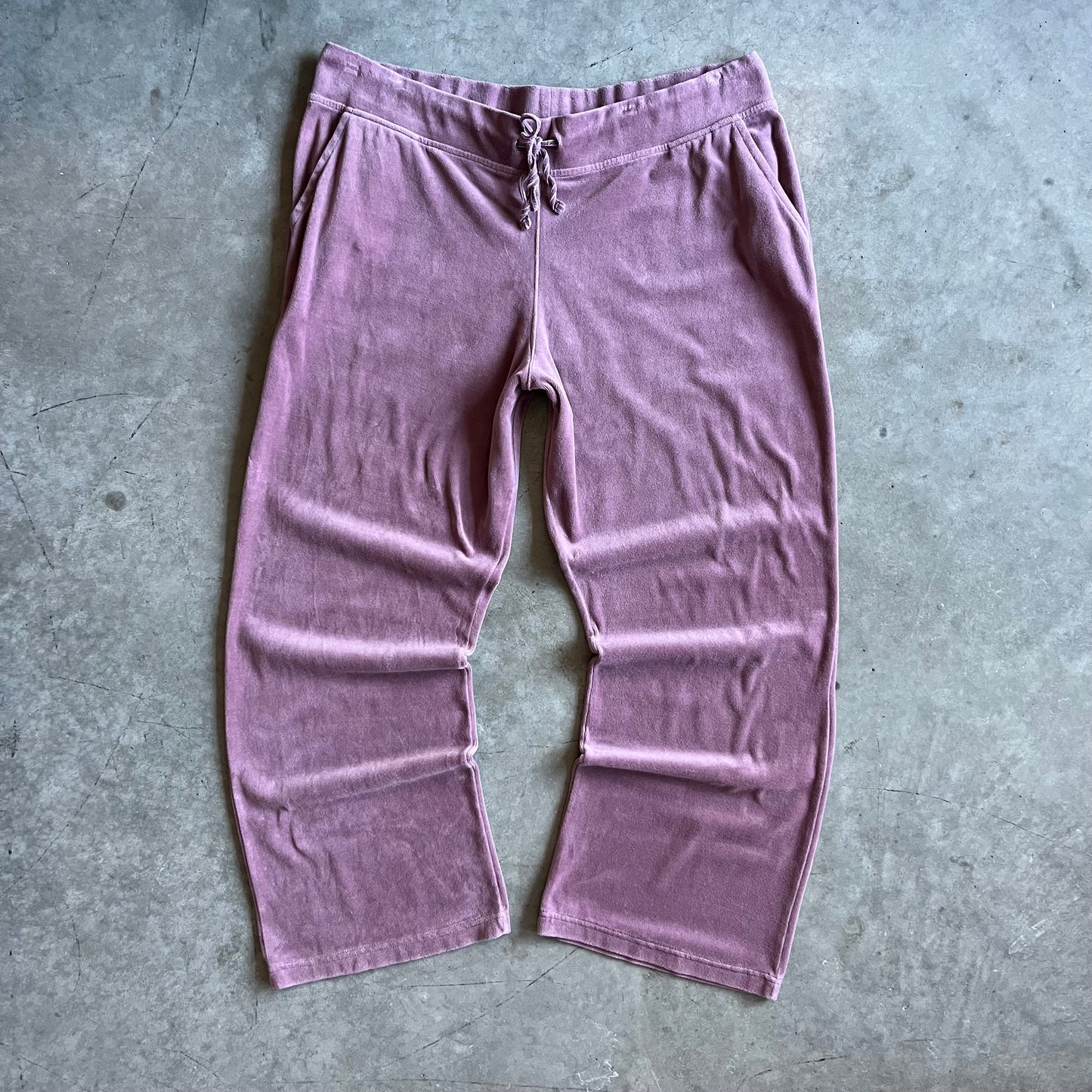 Women’s Y2K Dusty Plum Velour Track Pants