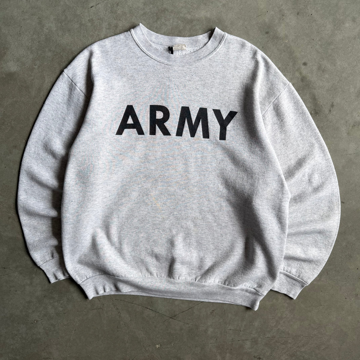 Vintage US Army Spellout Heather Grey Crewneck