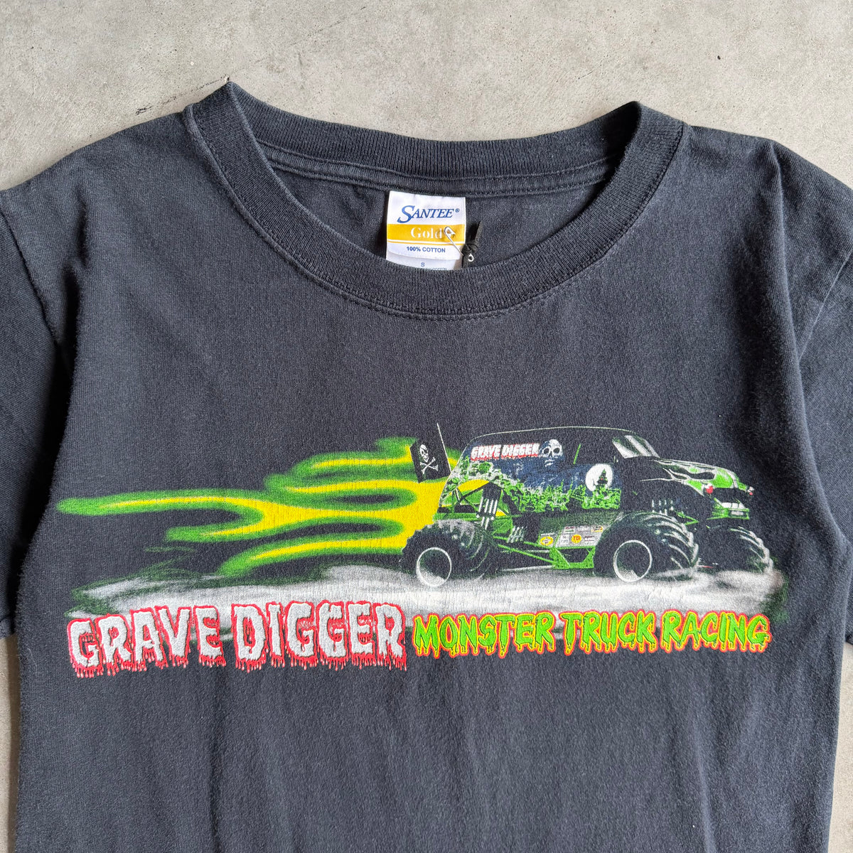 Y2K Grave Digger Monster Truck Racing Black Tee