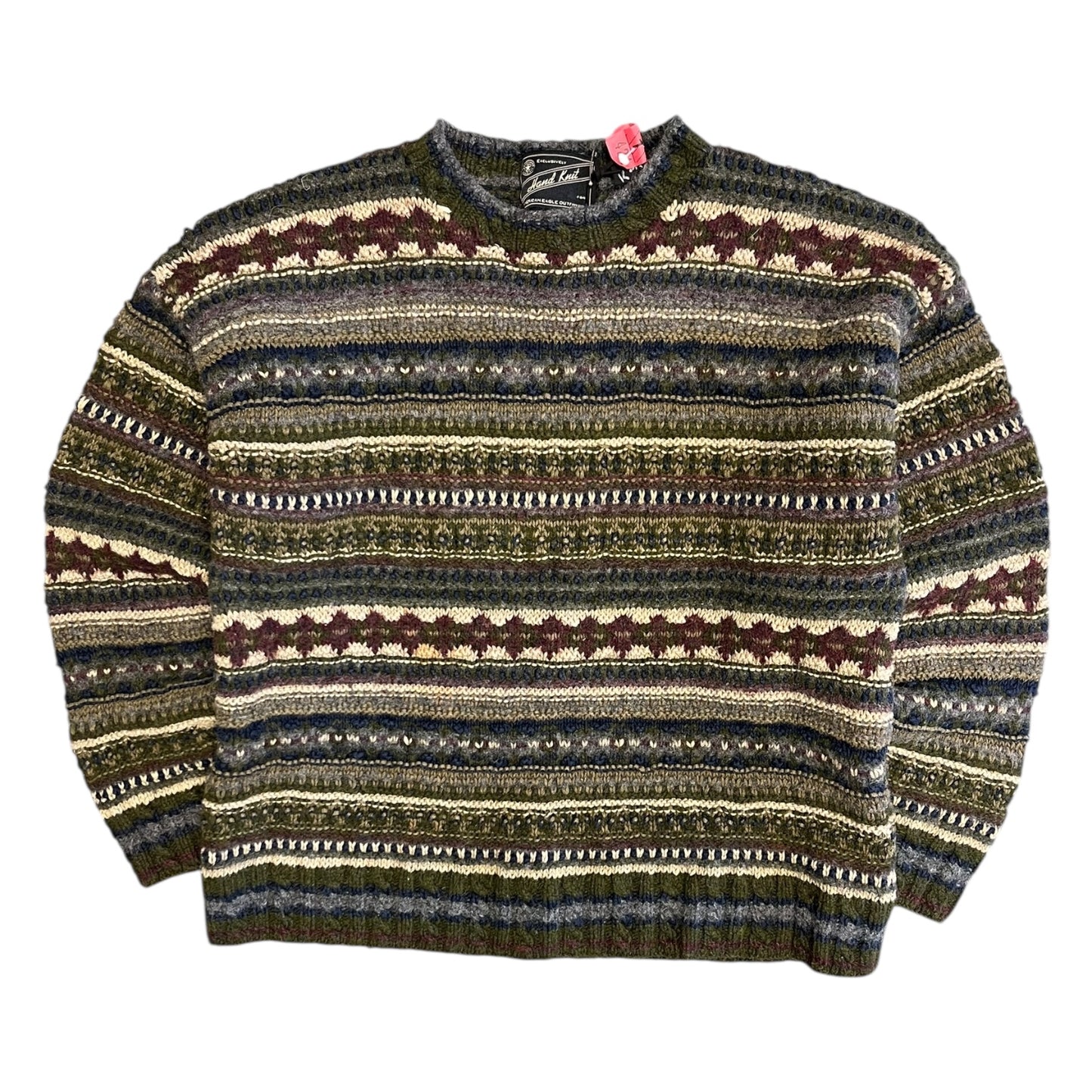 Vintage 90s American Eagle Hand Knit Wool Sweater