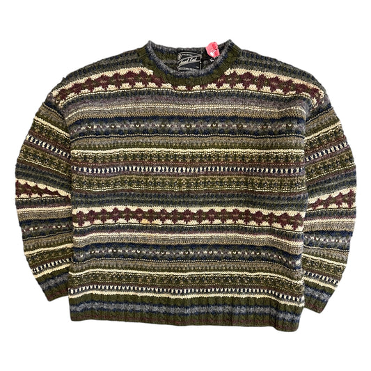Vintage 90s American Eagle Hand Knit Wool Sweater