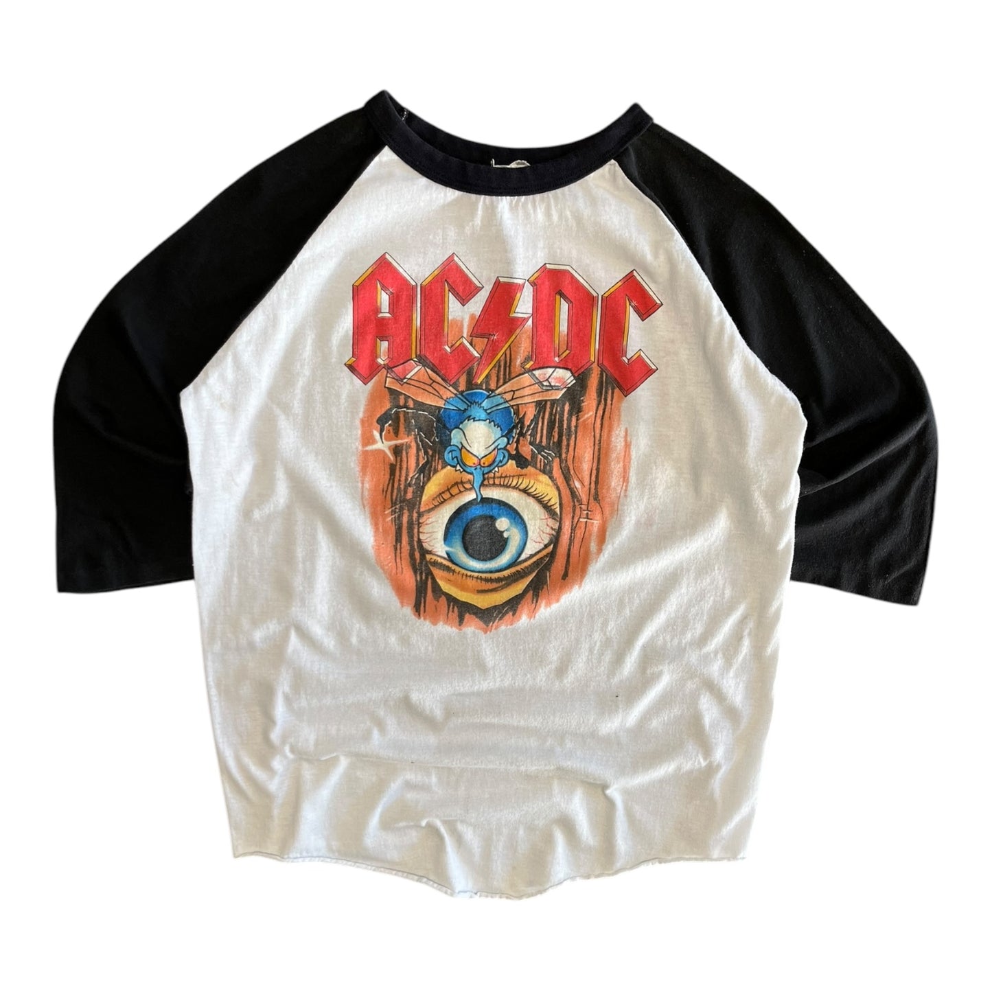 Vintage AC/DC 1985 FLEYE Tour Raglan T Shirt