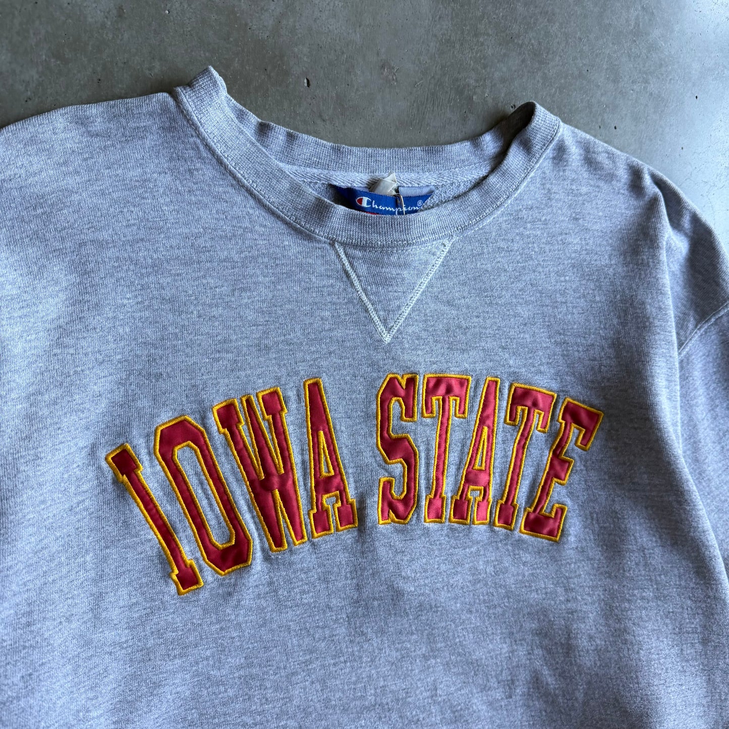 Vintage Champion Iowa State Embroidered Arch Sweatshirt