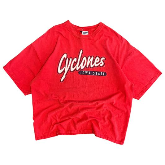 Y2K Iowa State Cyclones Cursive Spell Out T Shirt